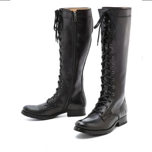 frye lace up tall boots